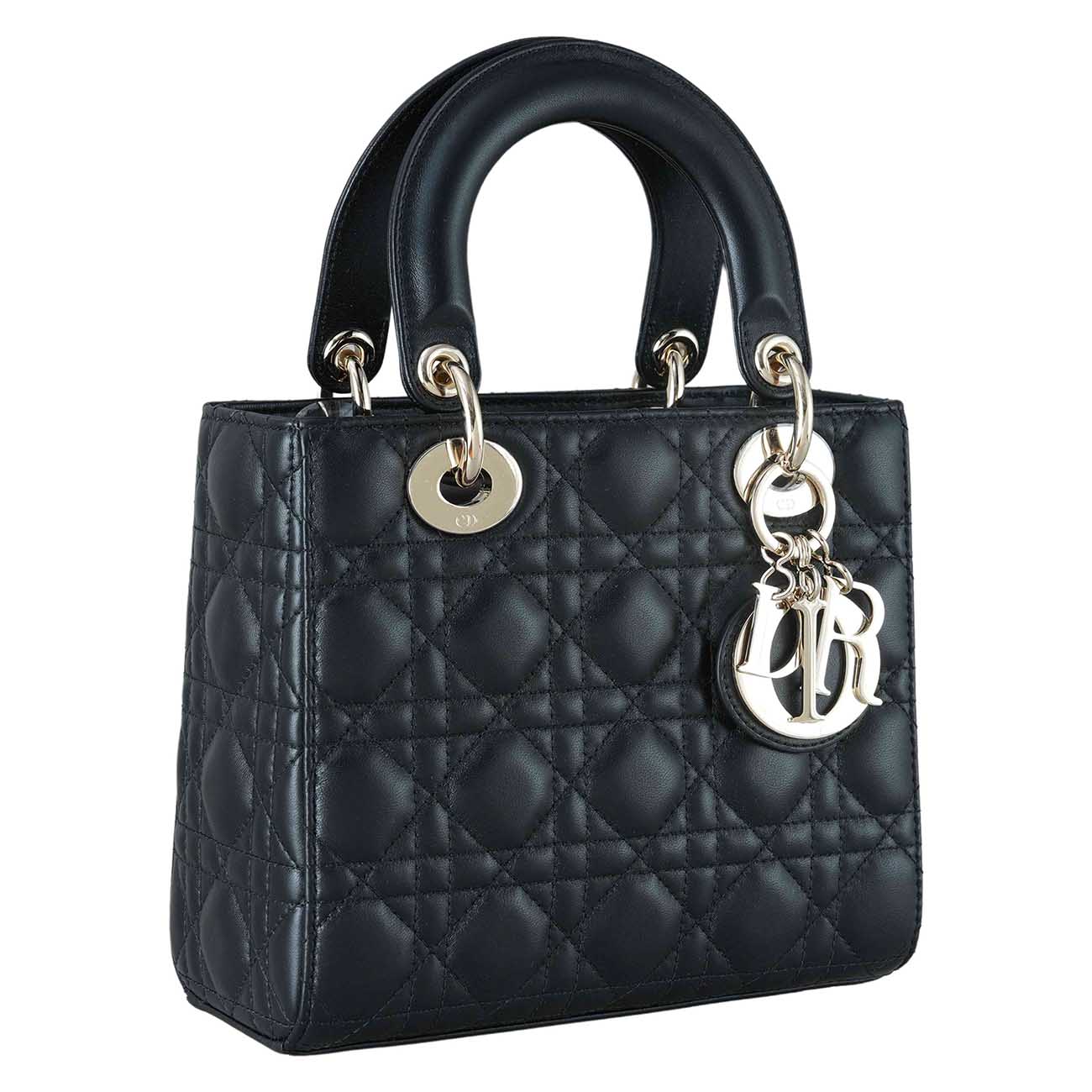 CHRISTIAN DIOR(USED)크리스찬디올 램스킨 레이디디올 스몰 MY ABC